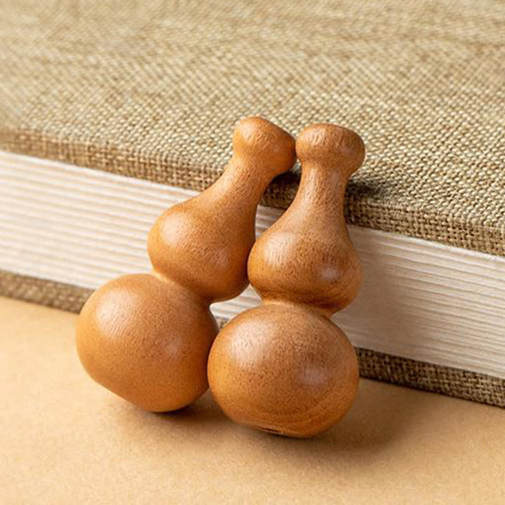 Buddha Stones Portafoglio con personaggio Fu in legno di pesca, portafortuna, elefante in cinabro, zucca di loto, portachiavi - image 6