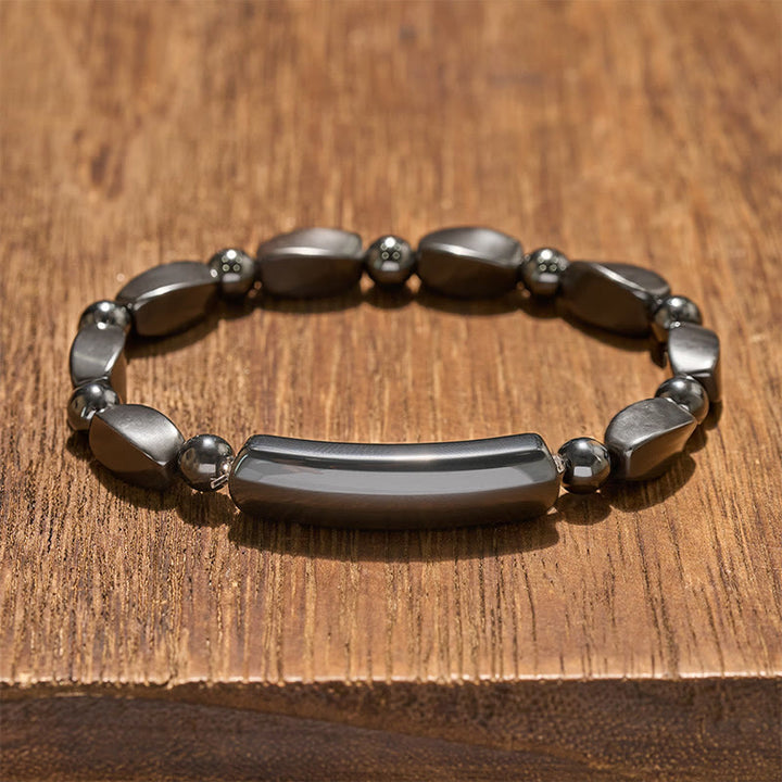 Buddha Stones Bracciale minimalista con barretta di ematite per radicamento e potente - Ematite (Focus ♥ Supporto) - image 0