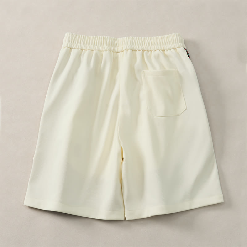 Buddha Stones Pantaloncini da uomo estivi in ​​stile boho con coulisse in vita elasticizzata e finiture geometriche, con tasche. - image 18