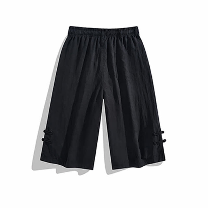 Buddha Stones Pantaloni estivi casual boho con coulisse, tinta unita, da uomo, gamba dritta, con tasca - image 14