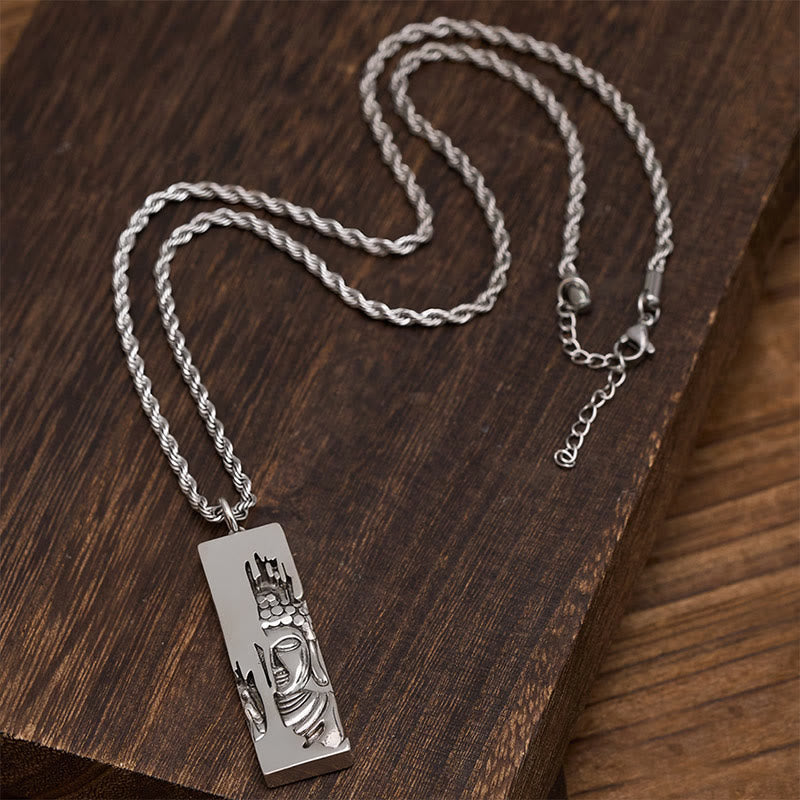 Collana con ciondolo portafortuna in stile vintage Buddha Stones Tathagata Buddha, amuleto di protezione e forza, portafortuna. - image 20