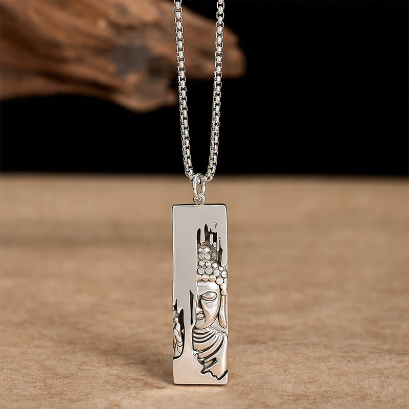 Collana con ciondolo portafortuna in stile vintage Buddha Stones Tathagata Buddha, amuleto di protezione e forza, portafortuna. - image 9