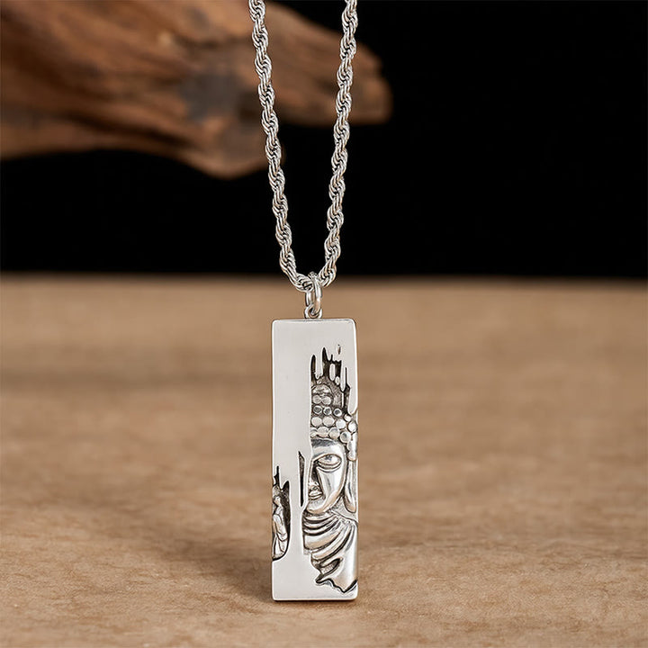 Collana con ciondolo portafortuna in stile vintage Buddha Stones Tathagata Buddha, amuleto di protezione e forza, portafortuna. - image 16