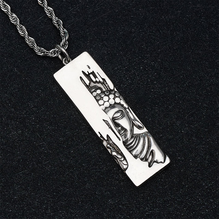 Collana con ciondolo portafortuna in stile vintage Buddha Stones Tathagata Buddha, amuleto di protezione e forza, portafortuna. - image 18