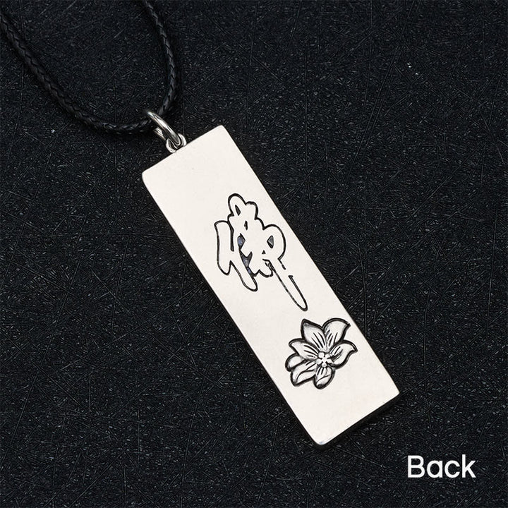 Collana con ciondolo portafortuna in stile vintage Buddha Stones Tathagata Buddha, amuleto di protezione e forza, portafortuna. - image 4