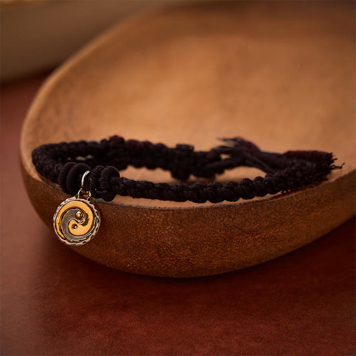Buddha Stones Bracciale di equilibrio in rame Yin Yang con filo rosso - Filo nero - image 12
