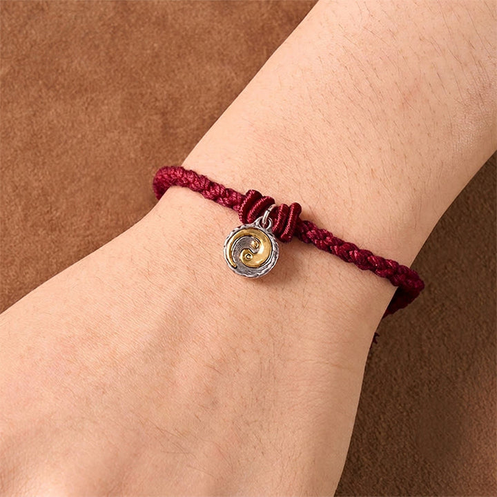 Buddha Stones Bracciale di equilibrio in rame Yin Yang con filo rosso - image 11