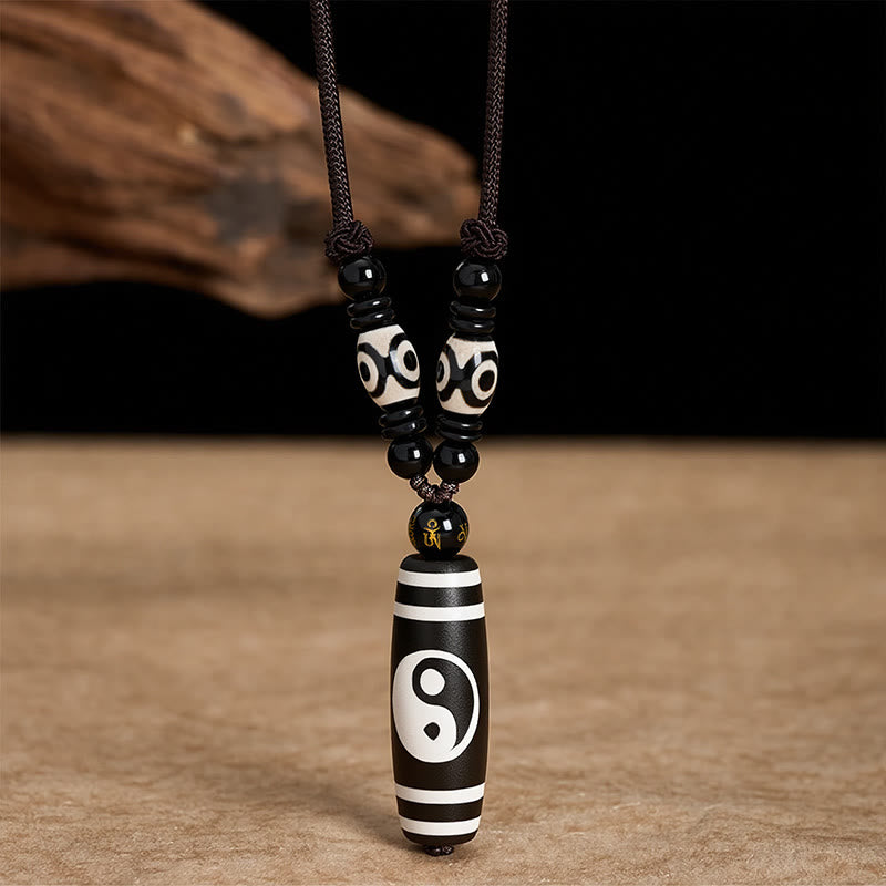 Buddha Stones Collana con simbolo Yin Yang e onice nera - Yin Yang (Equilibrio ♥ Armonia) - image 0