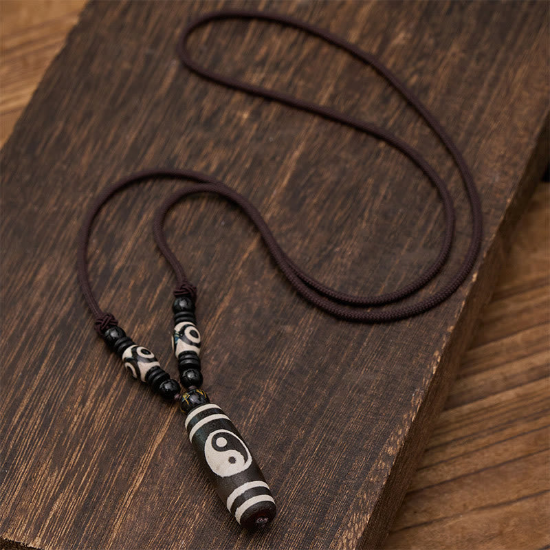 Buddha Stones Collana con simbolo Yin Yang e onice nera - image 4