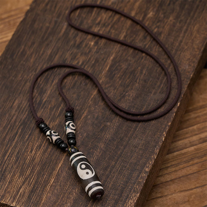 Buddha Stones Collana con simbolo Yin Yang e onice nera - image 4