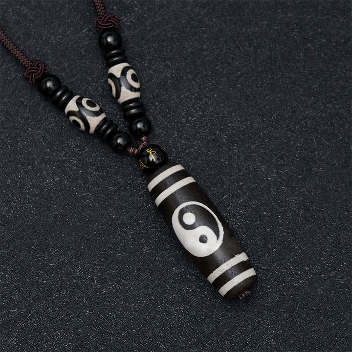 Buddha Stones Collana con simbolo Yin Yang e onice nera - image 3