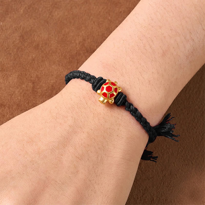 Buddha Stones Bracciale regolabile Longevità Tartaruga con Cordino Rosso Bilancia Tibet - image 13