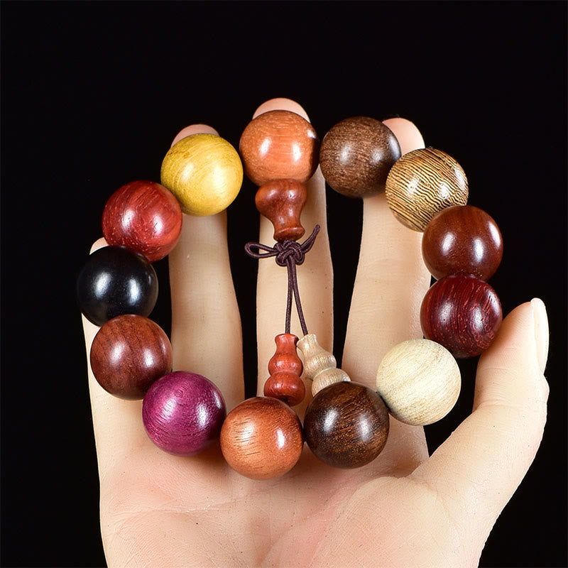 Buddha Stones 108 Perle Wenge Legno Mala Benedizione Meditazione Bracciale - Bracciale da 18 mm - image 9