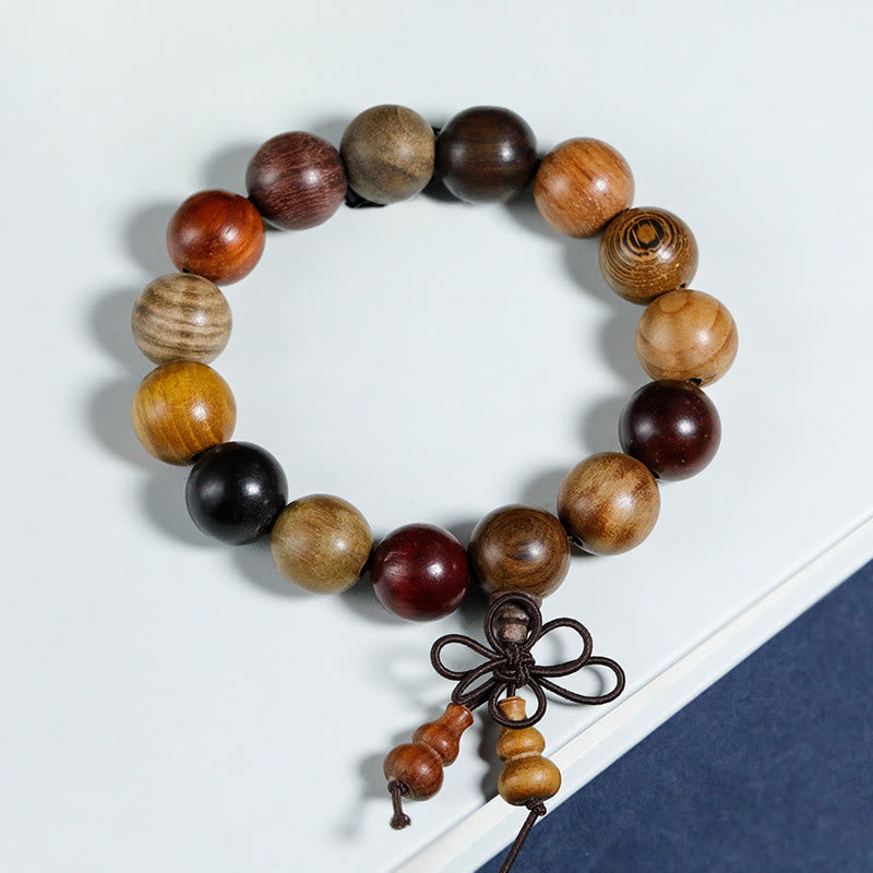 Buddha Stones 108 Perle Wenge Legno Mala Benedizione Meditazione Bracciale - image 11
