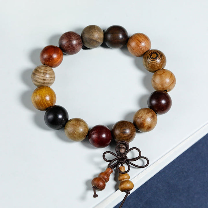 Buddha Stones 108 Perle Wenge Legno Mala Benedizione Meditazione Bracciale - image 11