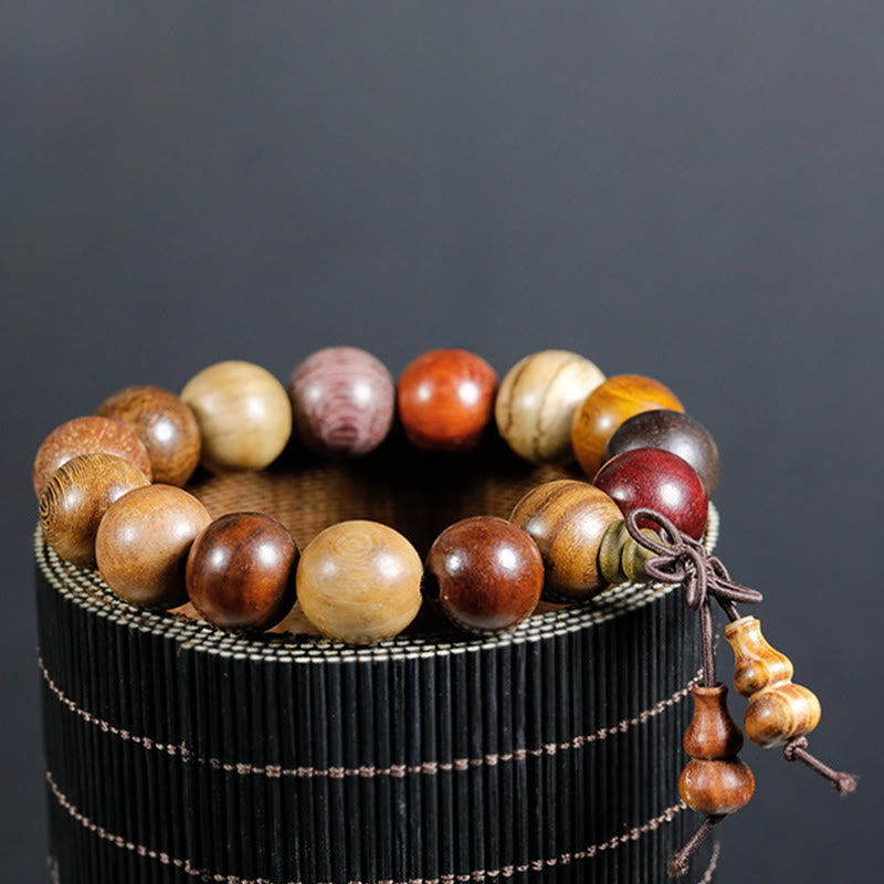 Buddha Stones 108 Perle Wenge Legno Mala Benedizione Meditazione Bracciale - image 13