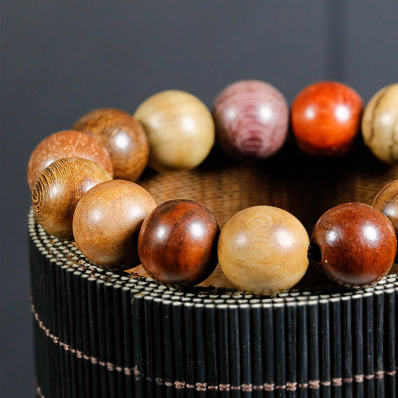 Buddha Stones 108 Perle Wenge Legno Mala Benedizione Meditazione Bracciale - image 14