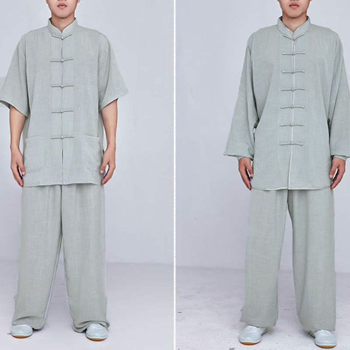 Buddha Stones Meditazione Zen Preghiera Spirituale Tai Chi Qigong Pratica Unisex Ricamo Abbigliamento Set - image 25