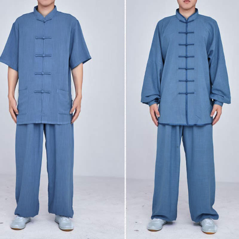 Buddha Stones Meditazione Zen Preghiera Spirituale Tai Chi Qigong Pratica Unisex Ricamo Abbigliamento Set - image 29