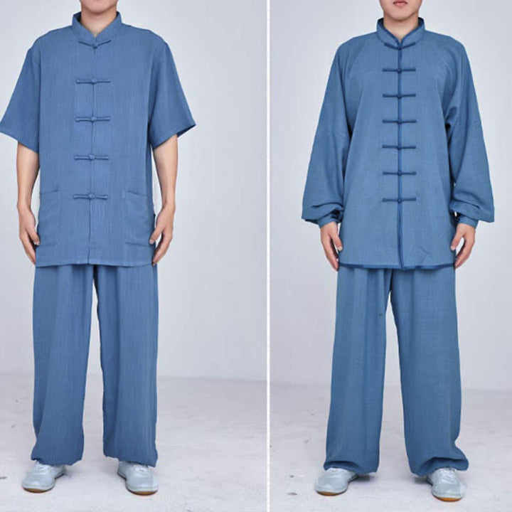 Buddha Stones Meditazione Zen Preghiera Spirituale Tai Chi Qigong Pratica Unisex Ricamo Abbigliamento Set - image 29