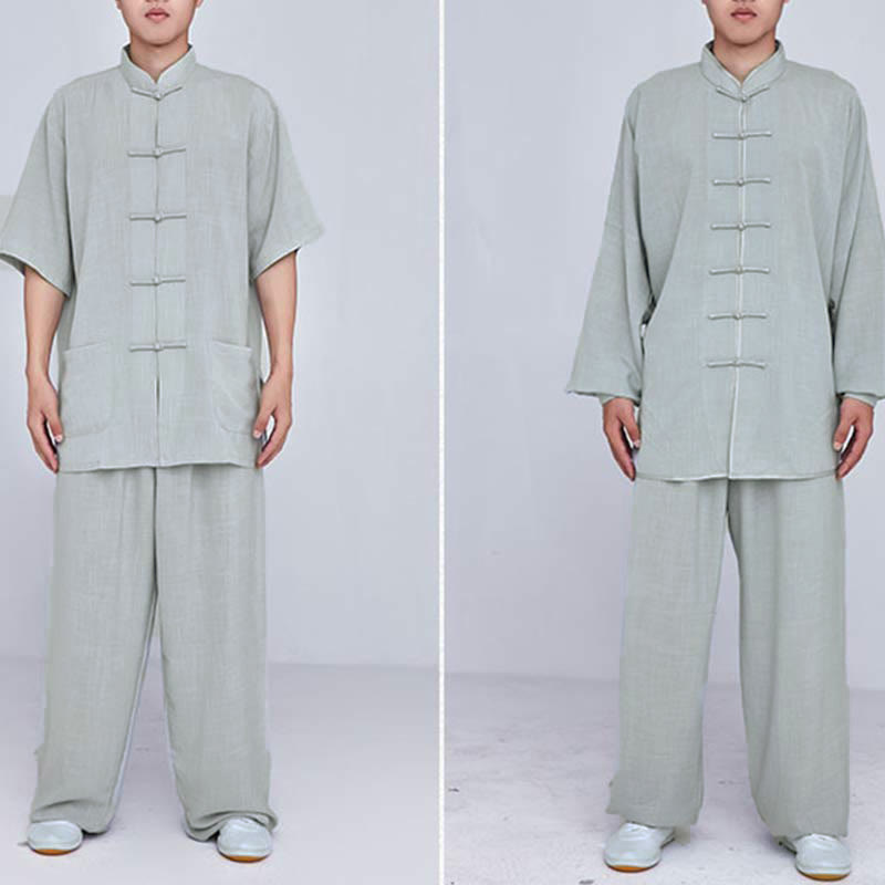 Buddha Stones Meditazione Zen Preghiera Spirituale Tai Chi Qigong Pratica Unisex Ricamo Abbigliamento Set - image 25