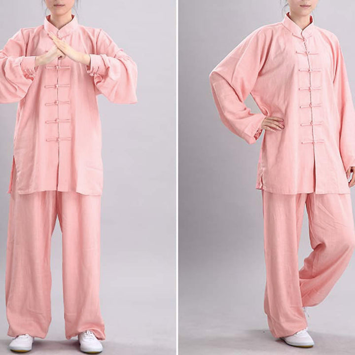 Buddha Stones Meditazione Zen Preghiera Spirituale Tai Chi Qigong Pratica Unisex Ricamo Abbigliamento Set - image 6