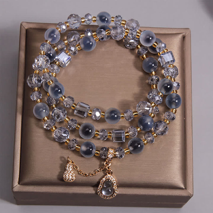 Buddha Stones Bracciale Harmony a triplo giro con ciondolo a zucca in agata caramellata - image 4