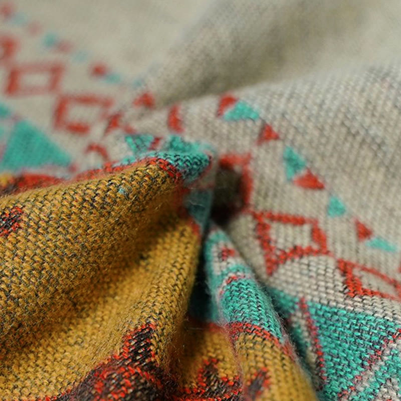 Scialle tibetano con motivo a diamante Buddha Stones, caldo mantello invernale - image 15