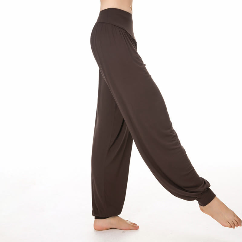 Pantaloni harem da yoga e danza in modal, tinta unita, Buddha Stones - image 20