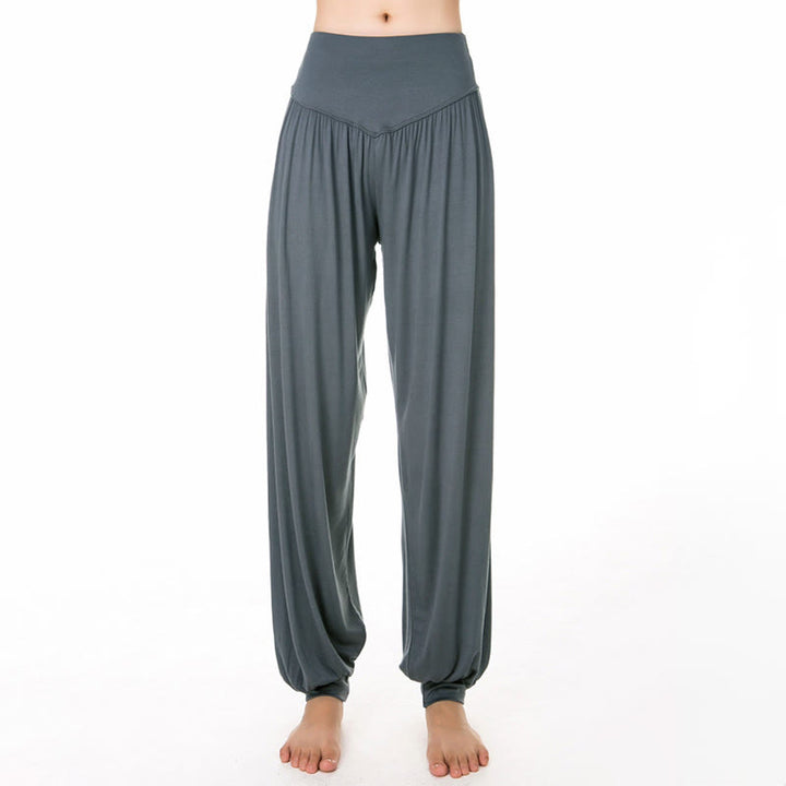 Pantaloni harem da yoga e danza in modal, tinta unita, Buddha Stones - image 13