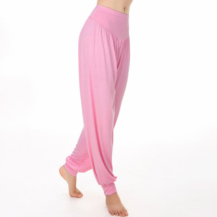 Pantaloni harem da yoga e danza in modal, tinta unita, Buddha Stones - image 11