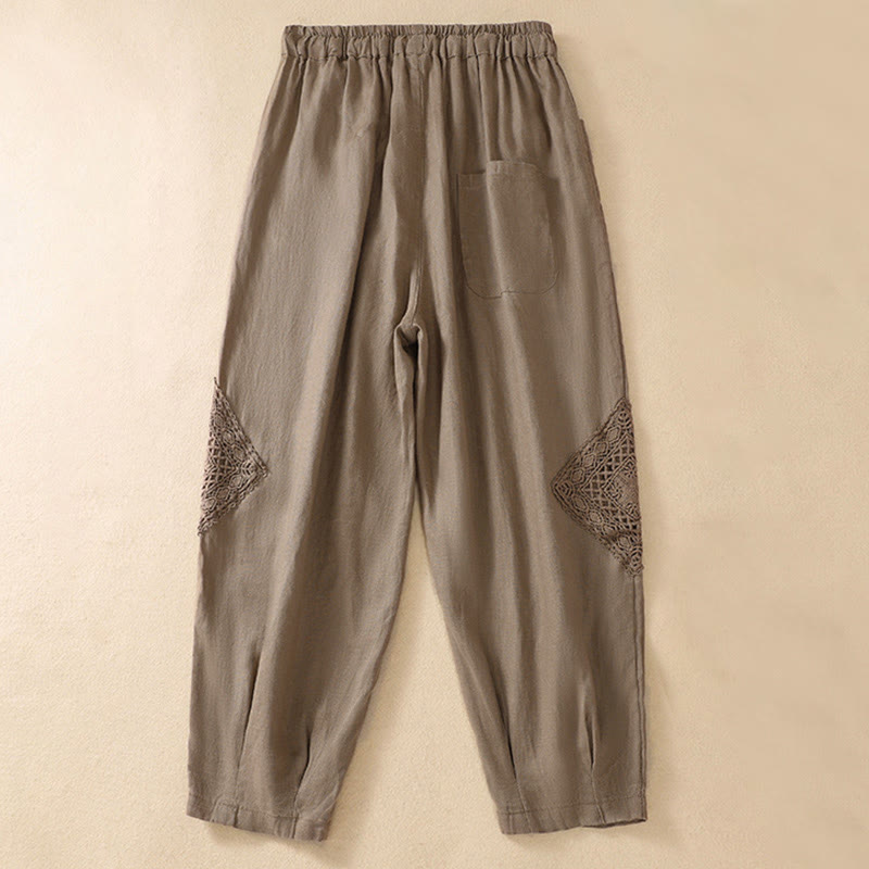 Pantaloni harem da donna estivi con coulisse e tasche Buddha Stones - image 1