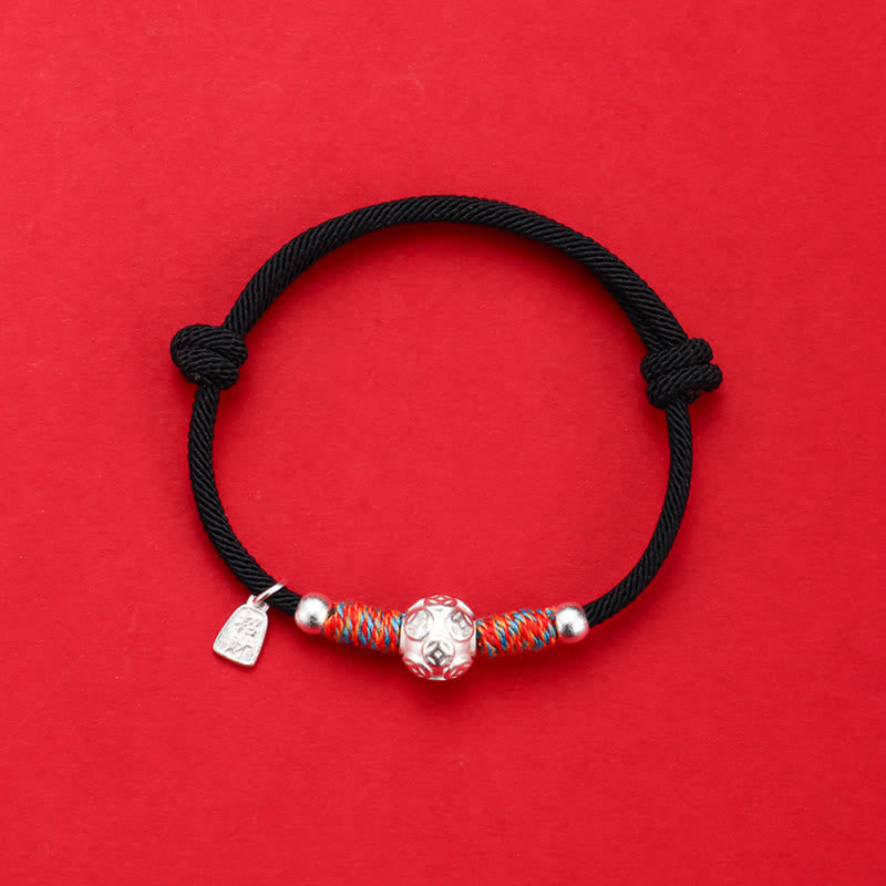 Buddha Stones Bracciale in argento sterling 999 con cordino rosso, intrecciato a mano, protezione. - image 21