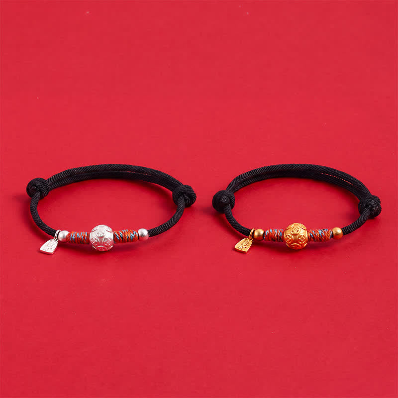 Buddha Stones Bracciale in argento sterling 999 con cordino rosso, intrecciato a mano, protezione. - image 22