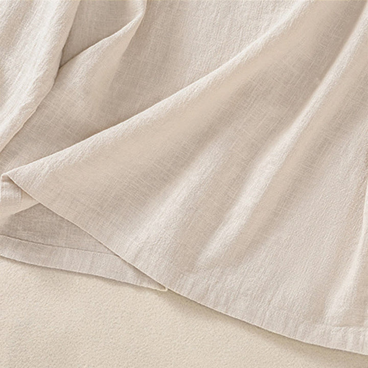 Camicia da donna a maniche lunghe con bottoni e scollo rotondo, con stampa Buddha Stones tasche. - image 24