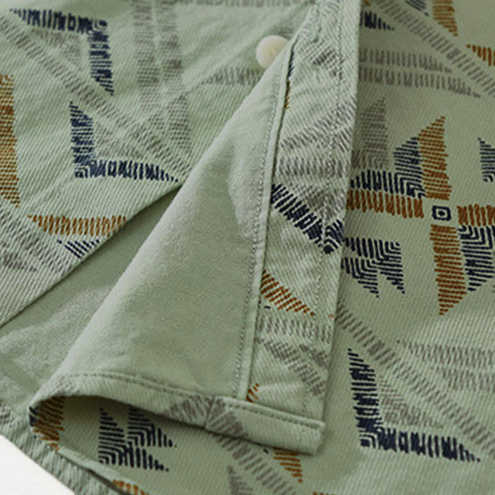 Buddha Stones Camicia da uomo a maniche lunghe in cotone con bottoni, stile boho, casual, con taschino, ideale per primavera/autunno. - image 11