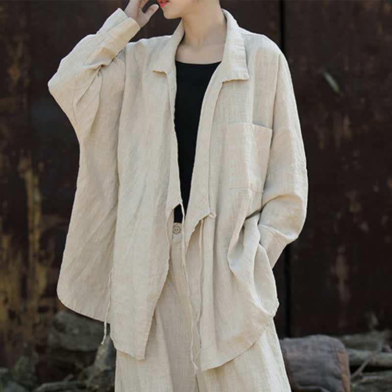 Buddha Stones Meditazione Ramie Cotone Abbigliamento - image 11