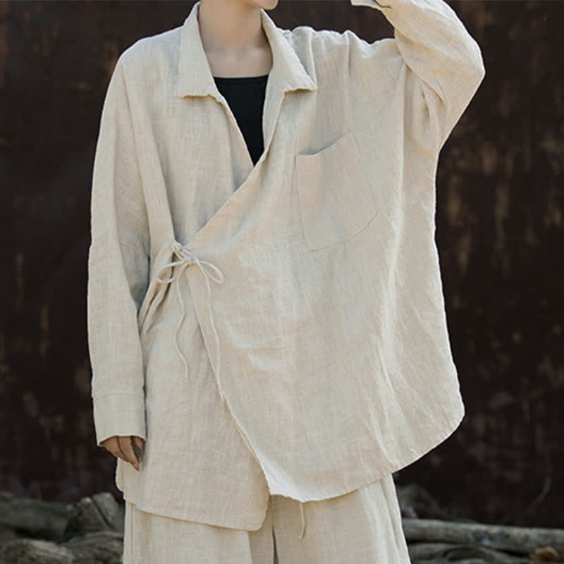 Buddha Stones Meditazione Ramie Cotone Abbigliamento - image 12