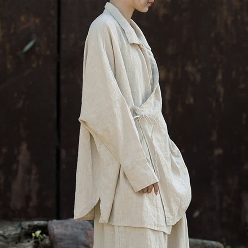 Buddha Stones Meditazione Ramie Cotone Abbigliamento - image 7