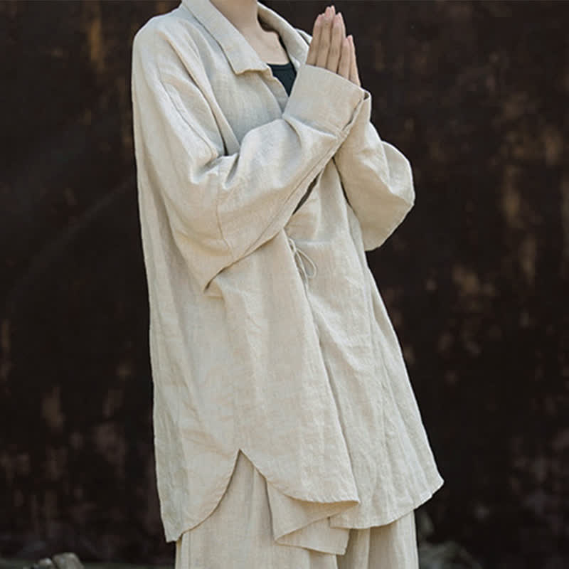 Buddha Stones Meditazione Ramie Cotone Abbigliamento - image 6