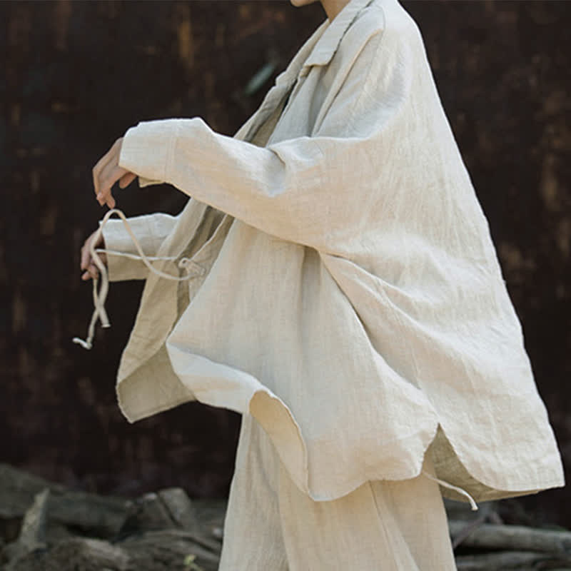 Buddha Stones Meditazione Ramie Cotone Abbigliamento - image 3