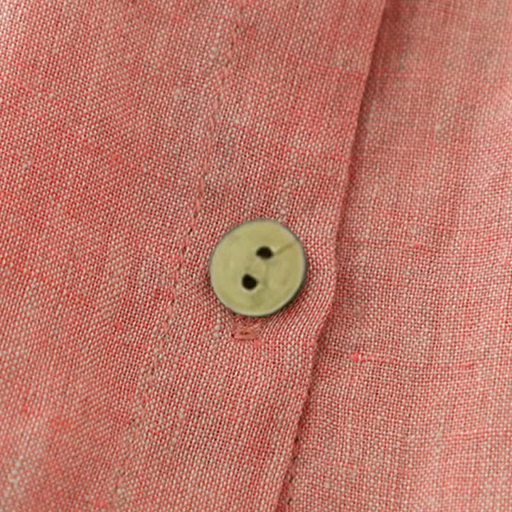 Camicia da donna a maniche corte con bottoni e stampa Buddha Stones, stile casual. - image 13