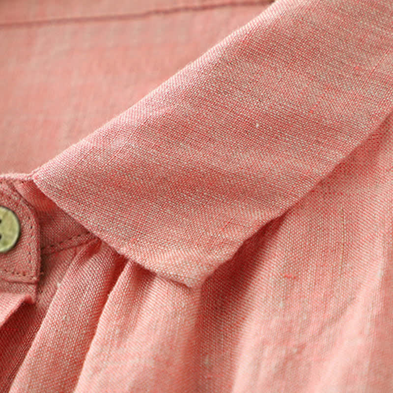 Camicia da donna a maniche corte con bottoni e stampa Buddha Stones, stile casual. - image 12