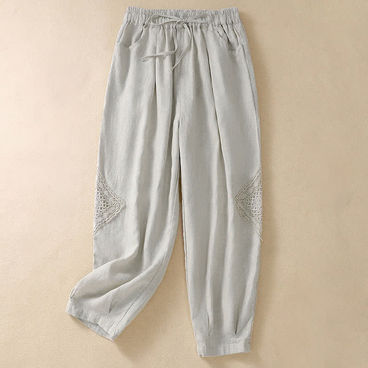 Pantaloni harem da donna estivi con coulisse e tasche Buddha Stones - Biancheria - US8-10, UK/AU12-14, EU40-42 (2XL) - image 13