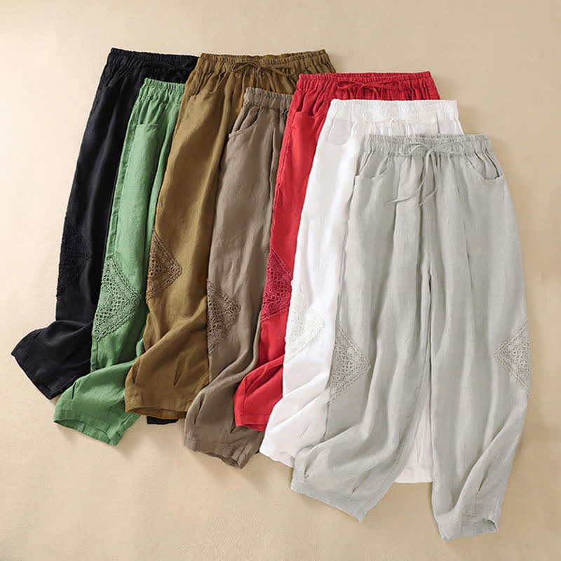 Pantaloni harem da donna estivi con coulisse e tasche Buddha Stones - image 19
