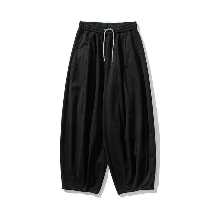 Buddha Stones Pantaloni lunghi da uomo a gamba dritta, semplici, in cotone tinta unita, con coulisse, per l'autunno. Pantaloni a gamba dritta con tasche. - image 17