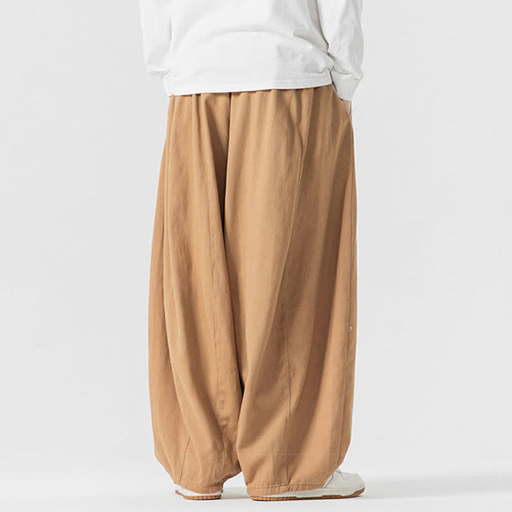 Buddha Stones Pantaloni lunghi da uomo a gamba dritta, semplici, in cotone tinta unita, con coulisse, per l'autunno. Pantaloni a gamba dritta con tasche. - image 37