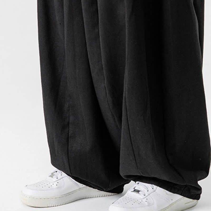 Buddha Stones Pantaloni lunghi da uomo a gamba dritta, semplici, in cotone tinta unita, con coulisse, per l'autunno. Pantaloni a gamba dritta con tasche. - image 16