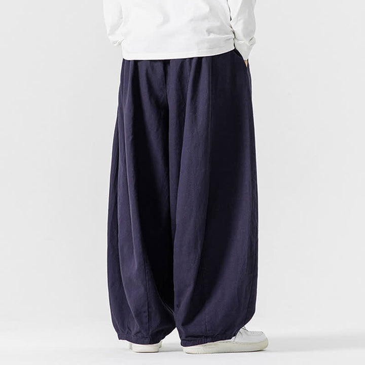 Buddha Stones Pantaloni lunghi da uomo a gamba dritta, semplici, in cotone tinta unita, con coulisse, per l'autunno. Pantaloni a gamba dritta con tasche. - image 30