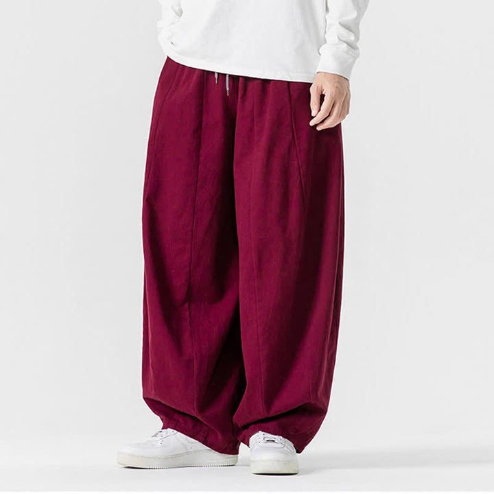 Buddha Stones Pantaloni lunghi da uomo a gamba dritta, semplici, in cotone tinta unita, con coulisse, per l'autunno. Pantaloni a gamba dritta con tasche. - image 44